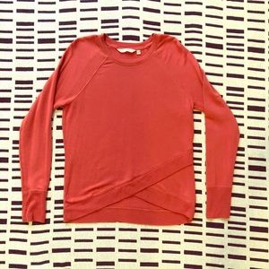Athleta Pink Criss Cross Sweatshirt
